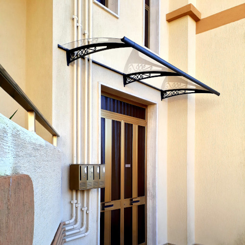 lavoro eseguito pensilina copriporta in ferro