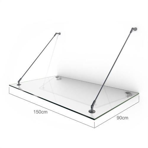 Pensilina in Vetro con Kit Tiranti