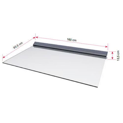 Pensilina in Vetro con Led misure