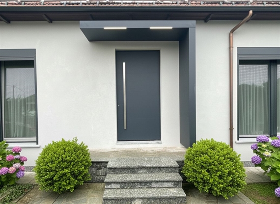 Pensilina Design Ingresso Villa Asti