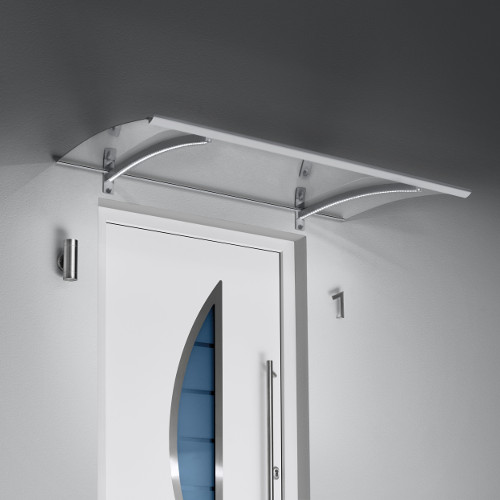 Pensilina Vela con led colore acciaio inox